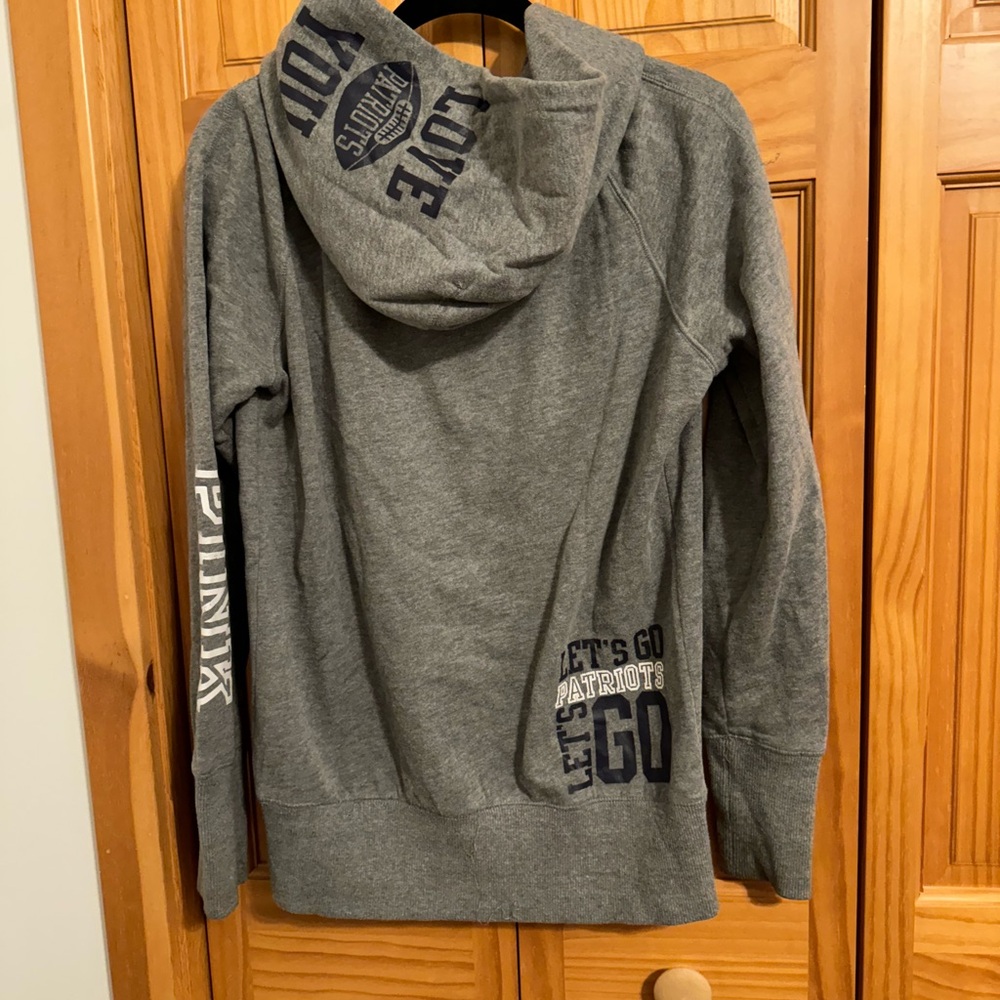 Victoria's Secret Pink NFL Gray Patriots Hoodie - Picture 3 of 3